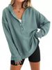 Spring And Autumn 2026 New Women's Hoodie Autumn And Winter Solid Color Loose Rough Sleeve Sweater_ecoleips.com