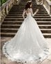 Women's Clothing Long Sleeved Lace Slim And Elegant Trailing Bride Wedding Dress For Women_ecoleips.com