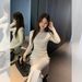 Hot Diamond Gentle Design Knitted Long Sleeve Women's Clothing Early Autumn Wear Bottom Slim Top Inside_ecoleips.com