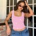 Women's Fashion 2025 Summer New Sexy Slim Fit Crop Top U-Neck Beaded Vest_ecoleips.com