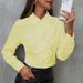 Verve Loose Chiffon Shirt For Women, White Long Sleeve Blouse, New Fashionable Professional Wear With Ruffled Edges_ecoleips.com