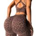 Women's 2-Piece Fitness Yoga Outfit Leopard Print Seamless Cross Bra And Panties Set Back Pleated Sports Set Outdoor_ecoleips.com