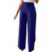 Women's Clothing Commuter High Waist Drape Straight Pants Wide Leg Pants Casual Suit Long Pants_ecoleips.com