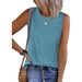 2025 Summer Women's Fashion Round Neck Solid Color Loose Tank Top For Women_ecoleips.com