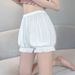 K Bow Tie Safety Pants For Women, Anti Slip Thin Fit, Loose Pumpkin Pants, Bottom Safety Shorts, Lantern Pants_ecoleips.com