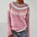 New European And American Style Sweater For Women Wish Hot Sale Round Neck Color Block Loose Fashion Pullover_ecoleips.com