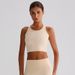 Luoqi Women's Ribbed Yoga Vest Spring/Summer Training Fitness Top Tight Fitting Casual Outerwear_ecoleips.com