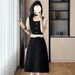Elegant And Stylish Two-Piece Patchwork For Women, Summer Plus Size, French Ruffle Slimming Waist Dress_ecoleips.com