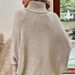 Women's Clothing Autumn And Winter High Collar Button Decoration Bat Sweater Cable Knit Sweater_ecoleips.com