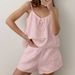 Summer New European And American Double Layer Gauze Pure Cotton Camisole Shorts Comfortable Pajama Set Cross-Border_ecoleips.com