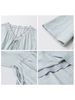 CHIC VEN Women Dresses Blue A Line Solid Short Sleeve Mushroom Lace Waist Adjustable Long Ladies Pullover Dress Summer 2026_ecoleips.com