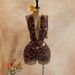 Women's Clothing Sexy Retro Patterned Mesh Mini Dress Deep V Neck Beaded Tight American Style_ecoleips.com