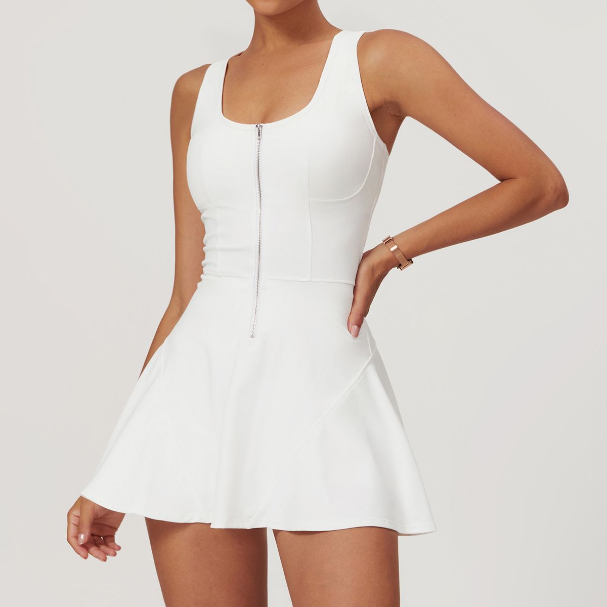 Women's Clothing Nude Anti Exposure Bottoming Sports Dress Women's Summer New Outdoor Running Fitness Tennis Skirt 8832_ecoleips.com