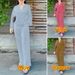 Modest Set / Outfit / Two Piece Women's Casual Two-Piece Set Long Sleeve Tops & Pants Outfit Comfortable Work Office OL Sporty Lounge Wear_ecoleips.com