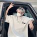 American-style Trendy Printed Short-sleeve Men's Summer T-shirt For Teenagers, Stylish Couple's Oversized Cotton Tee_ecoleips.com