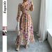 Women's Clothing Temperament Elegant Style Printed V Neck Dress Women's Clothing Spring And Summer_ecoleips.com