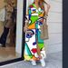 2026 Women Long Sleeve Printed Shirt Dress, Positioning Floral Casual Long Dress_ecoleips.com