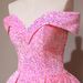 Wedding Dress Bride One Shoulder Sequins Palace Fantasy Ball Performance Puffy Skirt_ecoleips.com
