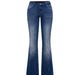 High-Waisted Slim Fit Flared Jeans Women's Floor-Length Elastic Washed Denim European American Style Spring 2026_ecoleips.com