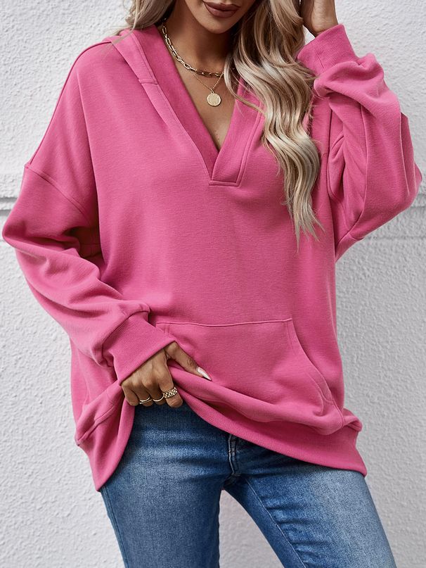 Women's Hoodie With Kangaroo Pocket, Casual Sweatshirt_ecoleips.com