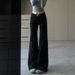 Black Flared Jeans For Women, 2025 Spring/autumn Collection, Low-waisted, Slimming, Stretchy, Non-clingy, Wide-leg_ecoleips.com