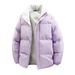 Women's Clothing Winter Puffer Jacket With Stand Collar, Trendy Short Coat For Couples, Thickened Casual Unisex Outerwear, Stylish And Versatile_ecoleips.com
