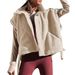 Women's Plush Vest Sleeveless Lamb Fleece Vest Warm Women's Vest Vest Jacket_ecoleips.com