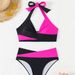 Women's Clothing Bikini Colorblock Halter Neck High Waist Bikini Split Swimsuit 2 Piece Set_ecoleips.com