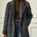 K European And American Style Retro Checkered Casual Temperament Mid Length Lapel Coat Women's Woolen Coat_ecoleips.com