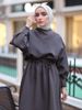 Turkish Solid Color Long-sleeve Dress With A Large Hem, Elegant Autumn And Winter Style_ecoleips.com