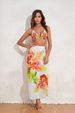Women's Clothing European And American Style Printed Backless Bikini Three Piece Swimsuit, Long Tulle Skirt Swimsuit_ecoleips.com