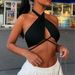 Aria Basics Aria Basics Foreign Trade Cross-Border New Summer Solid Color Backless Chest-Enhancing Tie Women's European And American_ecoleips.com