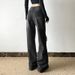 Women's Straight Jeans Street Style Basic Washed Gradient Color Glitter Hot Diamond Wide Leg Slimming Fit Denim_ecoleips.com