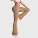 Women's Clothing High Waist And Abdomen Pants For Women Deep V Flared Peach Hip Sports Tights High Elastic Running Fitness Trousers_ecoleips.com