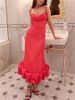 Women's Clothing Solid Color Swing Sling Dress Slim Temperament Dress_ecoleips.com