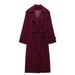 New European And American Style Simple Classic Lapel Double-breasted Woolen Coat_ecoleips.com