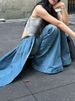 Slightly Plump Hot Girl's Stylish Irregular Patchwork Jeans For Women, New Autumn And Winter Two-piece Slimming_ecoleips.com