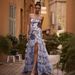 Women's Printed Tube Top Dress Sexy Spring Summer New Arrival Casual V-Neck Short Sleeve Maxi Dress_ecoleips.com