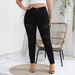 Women's Clothing Large Size Fashion Ripped Stretch Denim Skinny Pants Fat MM Pants_ecoleips.com