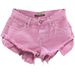 Low Waisted Pink Denim Shorts for Women Summer 2026 Style Exposed Pockets Wide Leg a Line Hot Pants Hot Girl Look_ecoleips.com