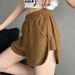 Women's Clothing Waffle Sweatpants Shorts Women Summer New Loose Slim High Waist Large Size Casual Wide Leg Pants Women_ecoleips.com