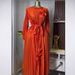 Women's Floral Dress European American Style High-End Beaded Tie Waist Lantern Sleeve Pleated Long Sophisticated Skirt_ecoleips.com