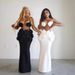 Women's Floral Bandage Dress Set 3D Halter Neck Top with Bodycon Skirt for Summer Party Vacation Cross Border Trade Clothing_ecoleips.com