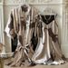 Silky V-Neck Sleep Set – Breezy Chemise & Adjustable Strap Nightdress (S-XL)_ecoleips.com