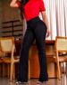Women's Clothing Elastic Waist High Waist Button Stretch Slim Wide Leg Long Jeans For Women_ecoleips.com