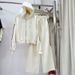 Women's Style Sports Casual Patchwork Striped Two-Piece Set With Zip Up Top Elastic Waist Wide Leg Pants_ecoleips.com
