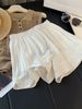 Women's High-Waisted A-Line Wide-Leg Cotton-Linen Shorts Summer Style Loose Casual Versatile Comfortable Bottoms_ecoleips.com