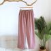 2026 Spring/Summer New Women's Sleeper Pants 100% Cotton Gauze Plaid Loose Casual Home Furnishings For Women's Casual Underwear_ecoleips.com