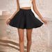 Women's Solid Color Croissant Shorts Elegant Slim Waist Loose Wide Leg Bottoms for Spring/Summer_ecoleips.com