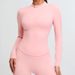 Women's Clothing Stand Up Collar Long Sleeved Yoga Clothes For Women With Half Zip Slim Training Sports Tops T Shirts Thin Breathable Fitness Clothes_ecoleips.com